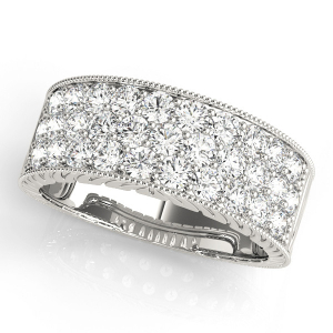 Declan Lab-Created Round cut Pave-Set  Diamond Ring