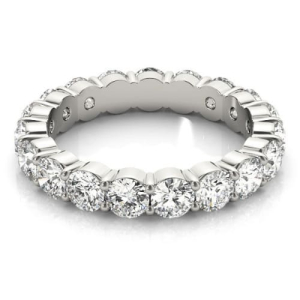 Ellee Lab-Created Platinum 4 Prong  Diamond Ring