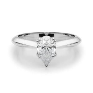 Dionne Lab-Created Diamond Pear cut Double Prong  Classic Solitaire Engagement Ring