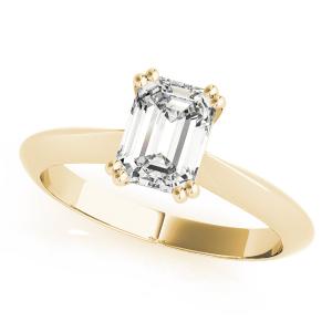 Dionne Lab-Created Diamond Yellow Gold Double Prong Classic Solitaire Engagement Ring