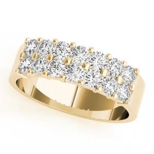 Lyndy Lab-Created Yellow Gold Pave-Set  Diamond Ring
