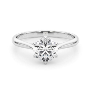 Darielle Natural Round cut 6 Prong  Solitaire Diamond Ring