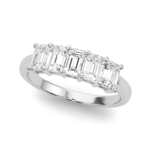 Aavya Lab-Created Prong 5 Stone Diamond Ring