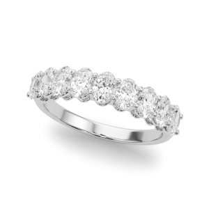 Riya Lab-Created Prong Half Eternity Diamond Ring