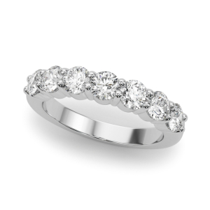 Rosalee 0.70 Carat Lab-Created Round cut Prong 7 Stone Diamond Ring