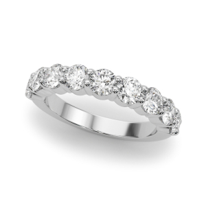 Claudia Lab-Created Silver Prong Half Eternity Diamond Ring