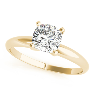 Davine Lab-Created Diamond Yellow Gold 4 Prong Classic Solitaire Engagement Ring