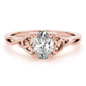 Molly Lab-Created Diamond Rose Gold 4 Prong Classic Solitaire Engagement Ring