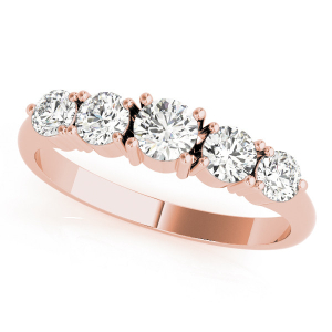 Rhea Lab-Created Rose Gold 5 Stone Diamond Ring