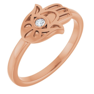 Marisa Natural Rose Gold Bezel Solitaire Diamond Ring