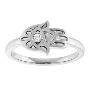 Marisa Natural Round cut Bezel  Solitaire Diamond Ring