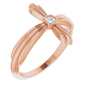 Maeven Natural Rose Gold Bezel Solitaire Diamond Ring