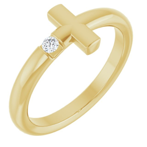 Makenzi Natural Yellow Gold Bezel Solitaire Diamond Ring