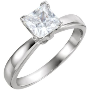 Marcia Natural Yellow Gold 4 Prong Solitaire Diamond Ring