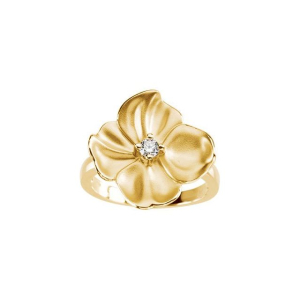 Maleigha Natural Round cut 4 Prong  Solitaire Diamond Ring