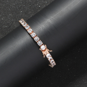Stormy Lab-Created Rose Gold 4 Prong Diamond Tennis Bracelet