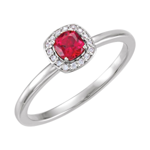Yadira 2.29 Carat Lab Grown Ruby Cushion cut 
