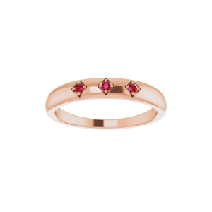 Dovey Lab Grown Ruby Rose Gold 4 Prong 