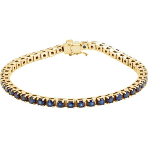 Barzah Blue Rose Gold Sapphire Bracelet
