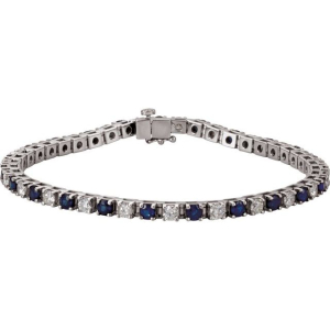 Tanmayi Blue Sapphire Silver  Bracelet