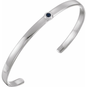 Taneisha Blue Sapphire White Gold  Bracelet