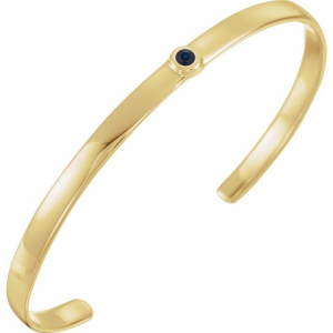 Taneisha Blue Sapphire Yellow Gold  Bracelet