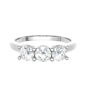 Daca Lab-Created 4 Prong 3 Stone Diamond Ring