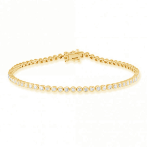 Rayah Natural Diamond Bezel Set Tennis  For Women Bracelet
