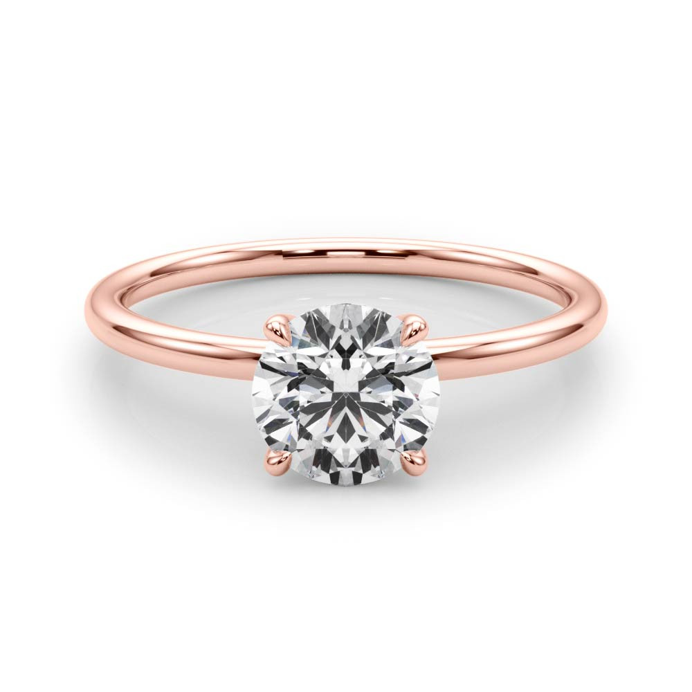  Bonny Lab Grown Diamond Rose Gold 4 Prong Set Classic Solitaire Engagement Ring