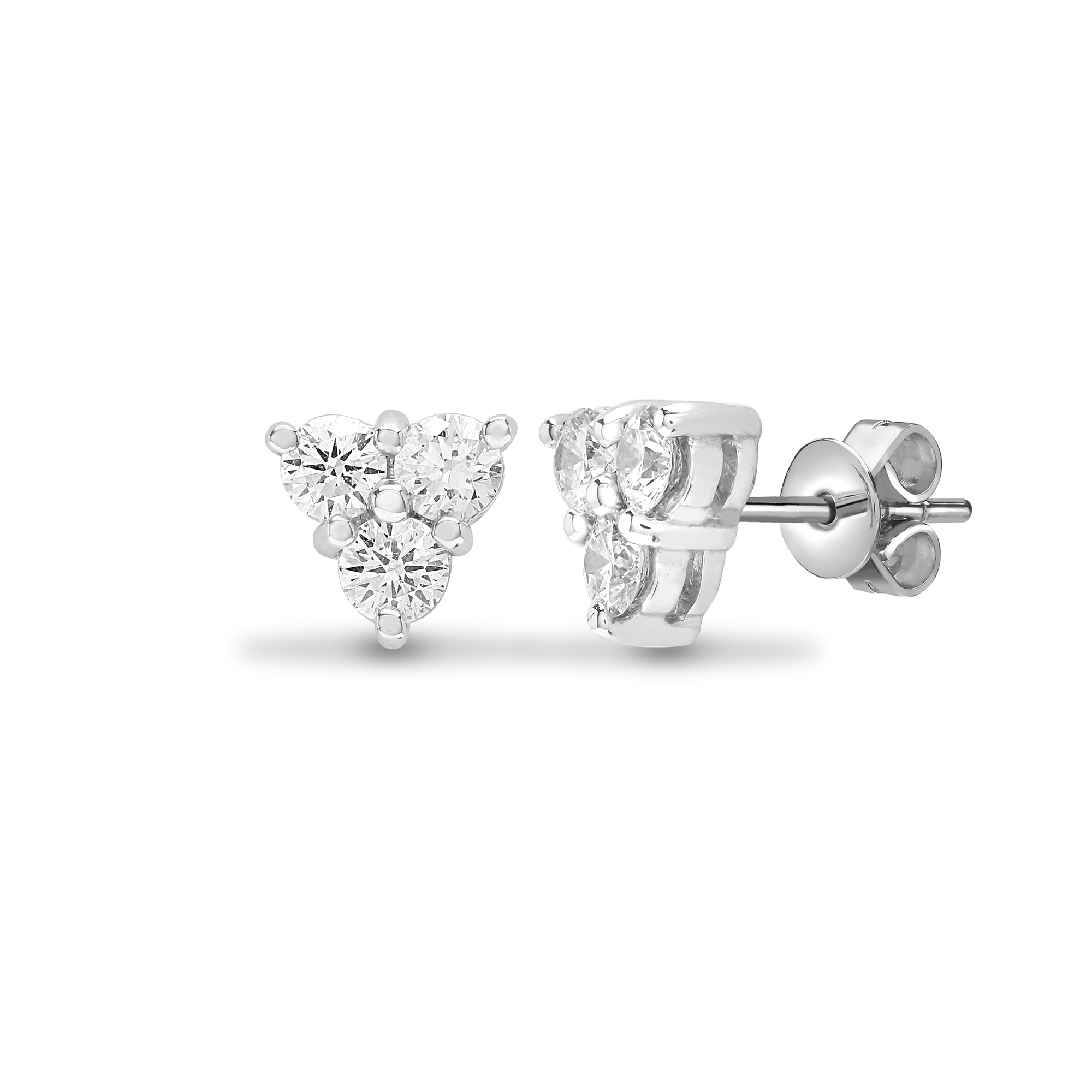 Gijs Natural Pave Set Cluster Diamond Earrings