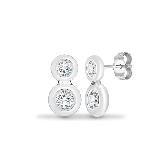 Gladis Natural Bezel Set Everyday Diamond Earrings