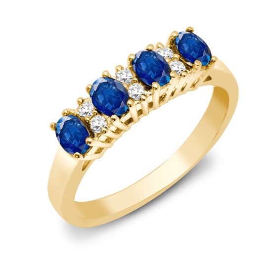 Zaia Blue Sapphire Rose Gold 