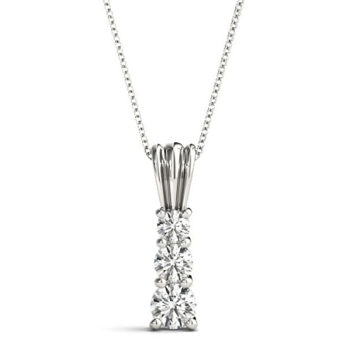 Thanet 0.25 - 1.00 Carat Lab Grown Diamond 4 Prong Journey Pendant Necklace