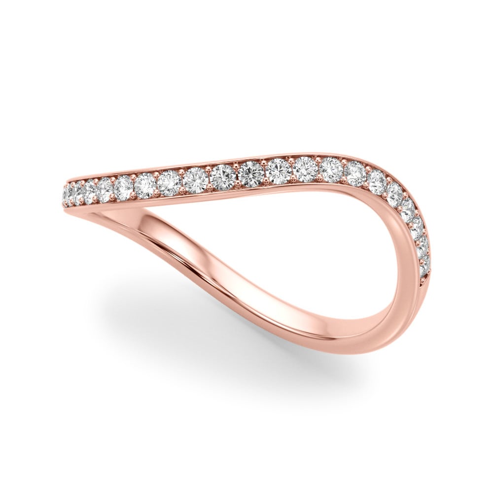  Avena Lab Grown Diamond Rose Gold Women's Wedding Ring
