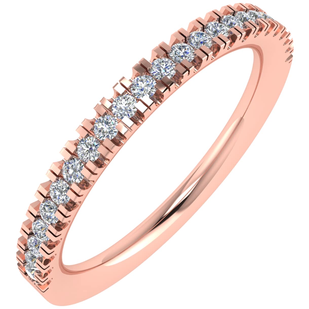 Ebonie Lab Grown Rose Gold Prong  Diamond Ring