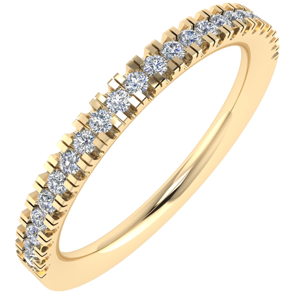 Ebonie Lab Grown Yellow Gold Prong  Diamond Ring