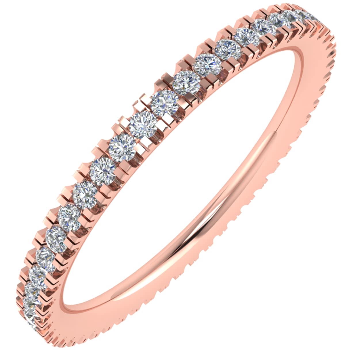Evvie Lab Grown Rose Gold Prong  Diamond Ring