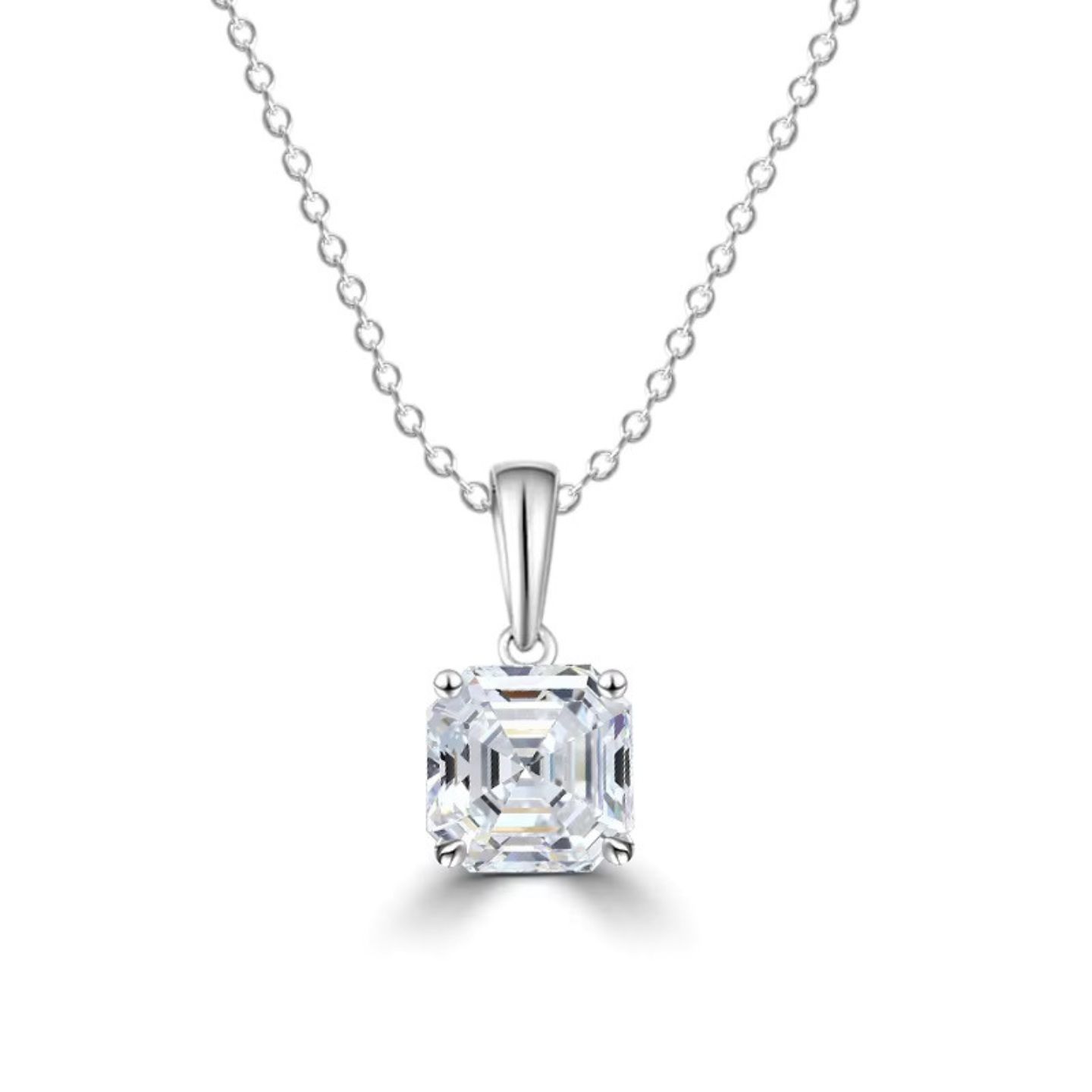 Quinley Lab Grown Diamond 4 Prong Solitaire Pendant Necklace