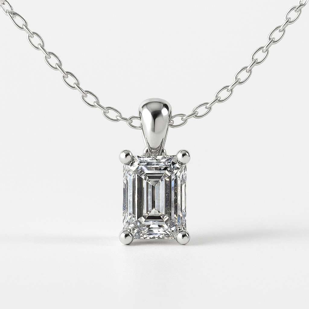 Rutina Lab Grown Diamond 4 Prong Solitaire Pendant Necklace