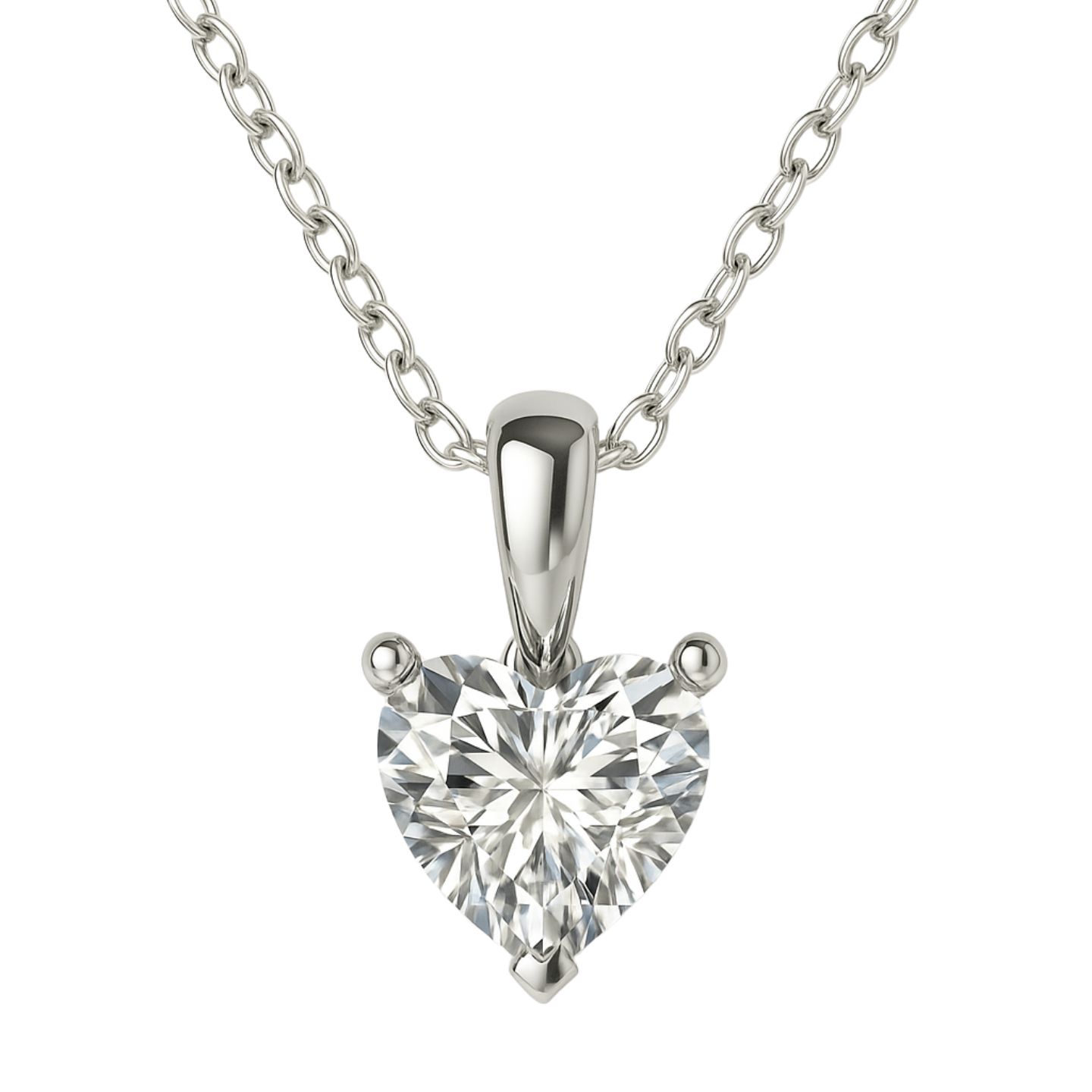 Ruperta Lab Grown Diamond 3 Prong Solitaire Pendant Necklace