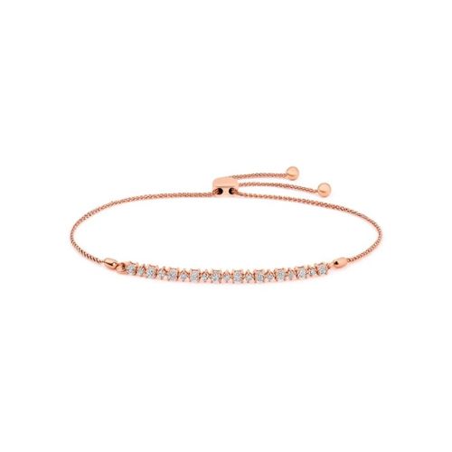 Paveye Lab Grown Diamond Rose Gold 4 Prong  Bracelet