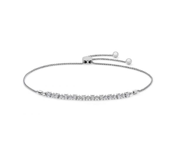 Paveye Lab Grown Diamond Platinum 4 Prong  Bracelet