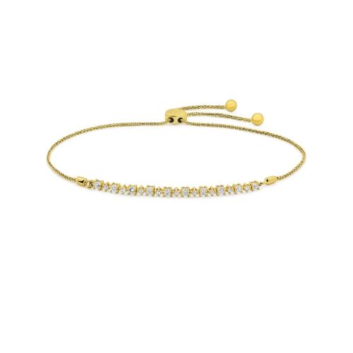 Paveye Lab Grown Diamond Yellow Gold 4 Prong  Bracelet