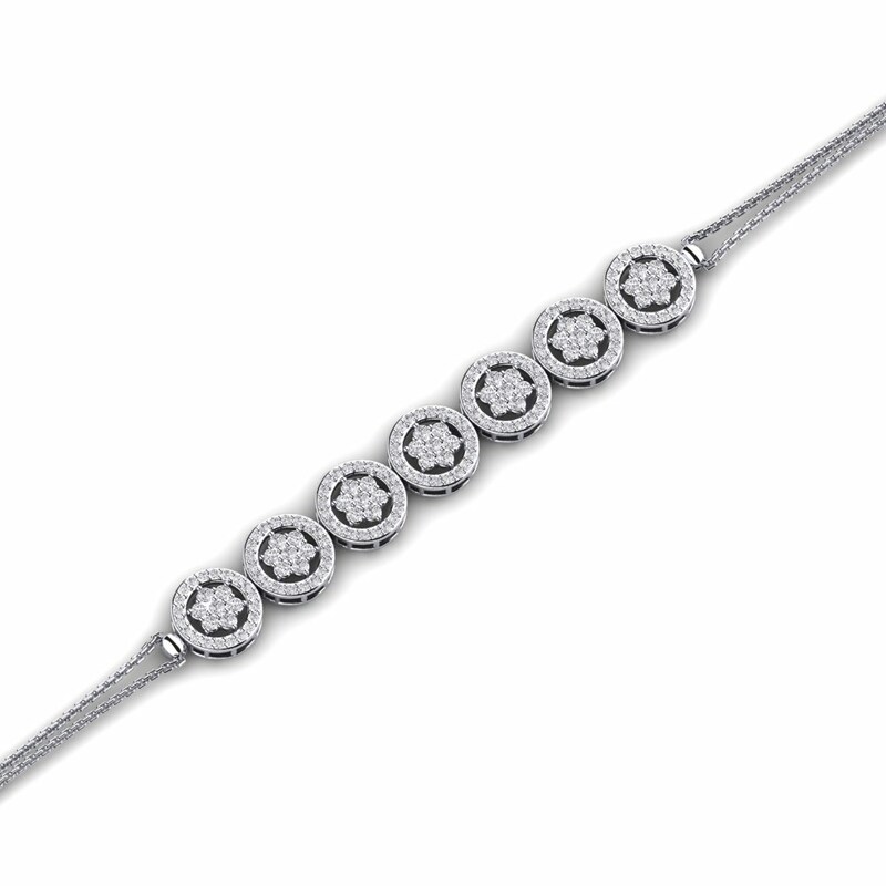 Penney Natural Diamond 4 Prong Friendship Bracelet
