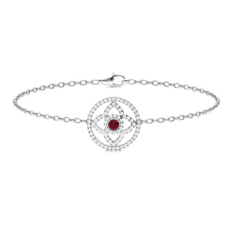 Richia Natural Ruby 4 Prong Gemstone Bracelet