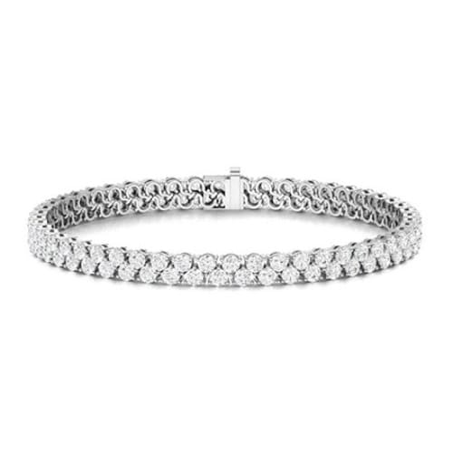 Sybill Lab Grown Diamond 3 Prong Multi Row Tennis Bracelet
