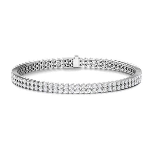 Syble Lab Grown Diamond Prong Set Multi Row Tennis Bracelet