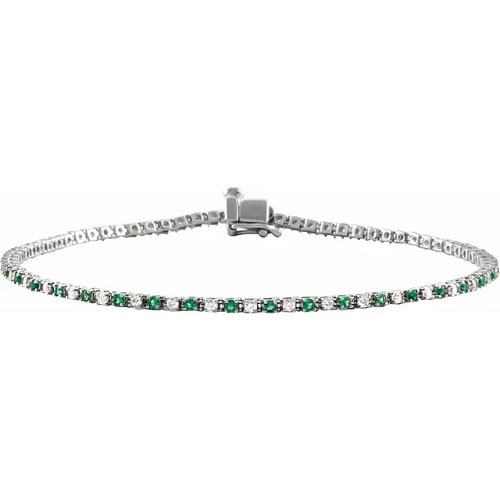 Raychel 1.42 Carat Emerald 4 Prong Gemstone Bracelet