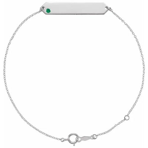 Rossa 0.04 Carat Emerald Bezel Set Gemstone Bracelet