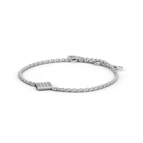 Sophelia Lab Grown Diamond Silver Friendship Bracelet